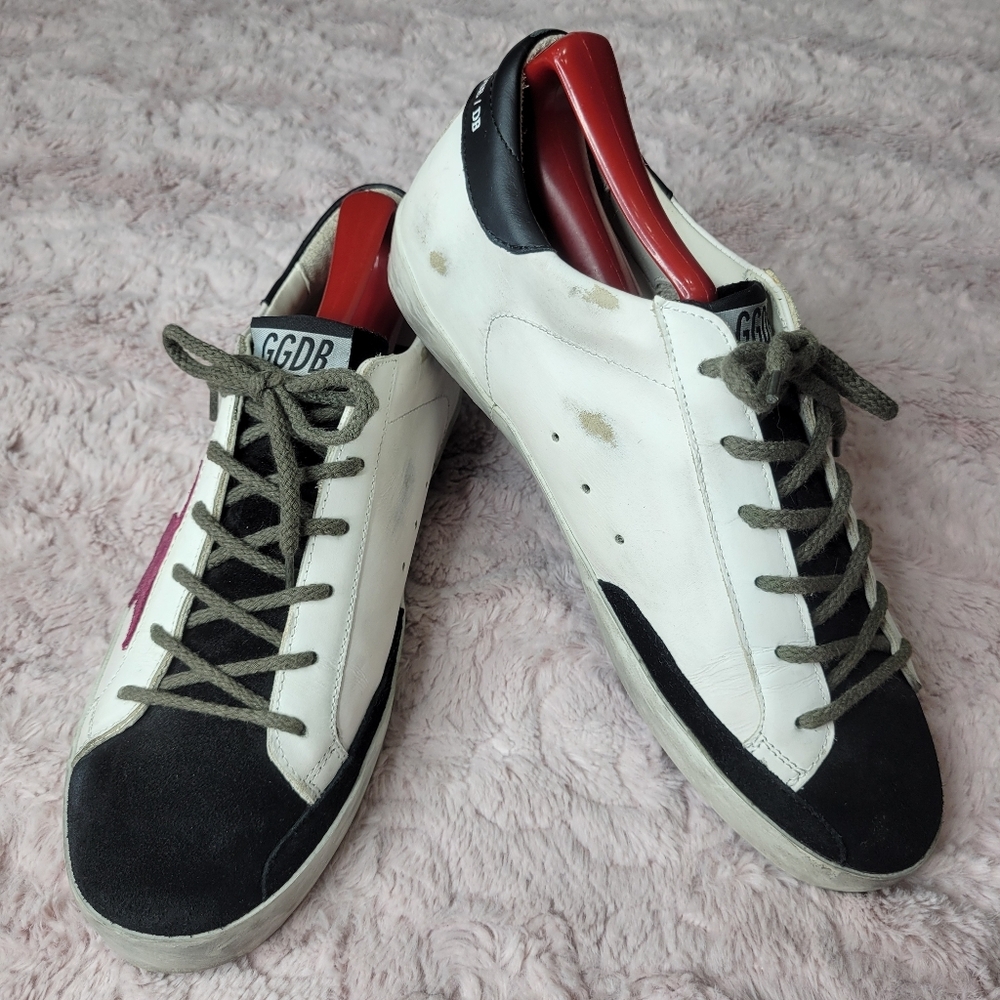 Golden Goose White and Black Sneakers - Picture 2 of 11